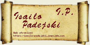 Isailo Padejski vizit kartica